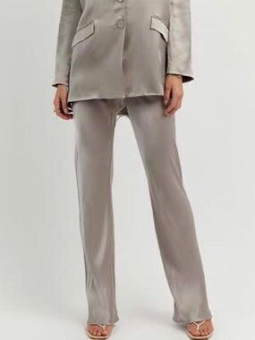 DISSH Simone Pewter Satin Bias Cut Pant
